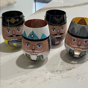 Lolita Nutcracker Wine Glass Set (4) - Holiday Colors